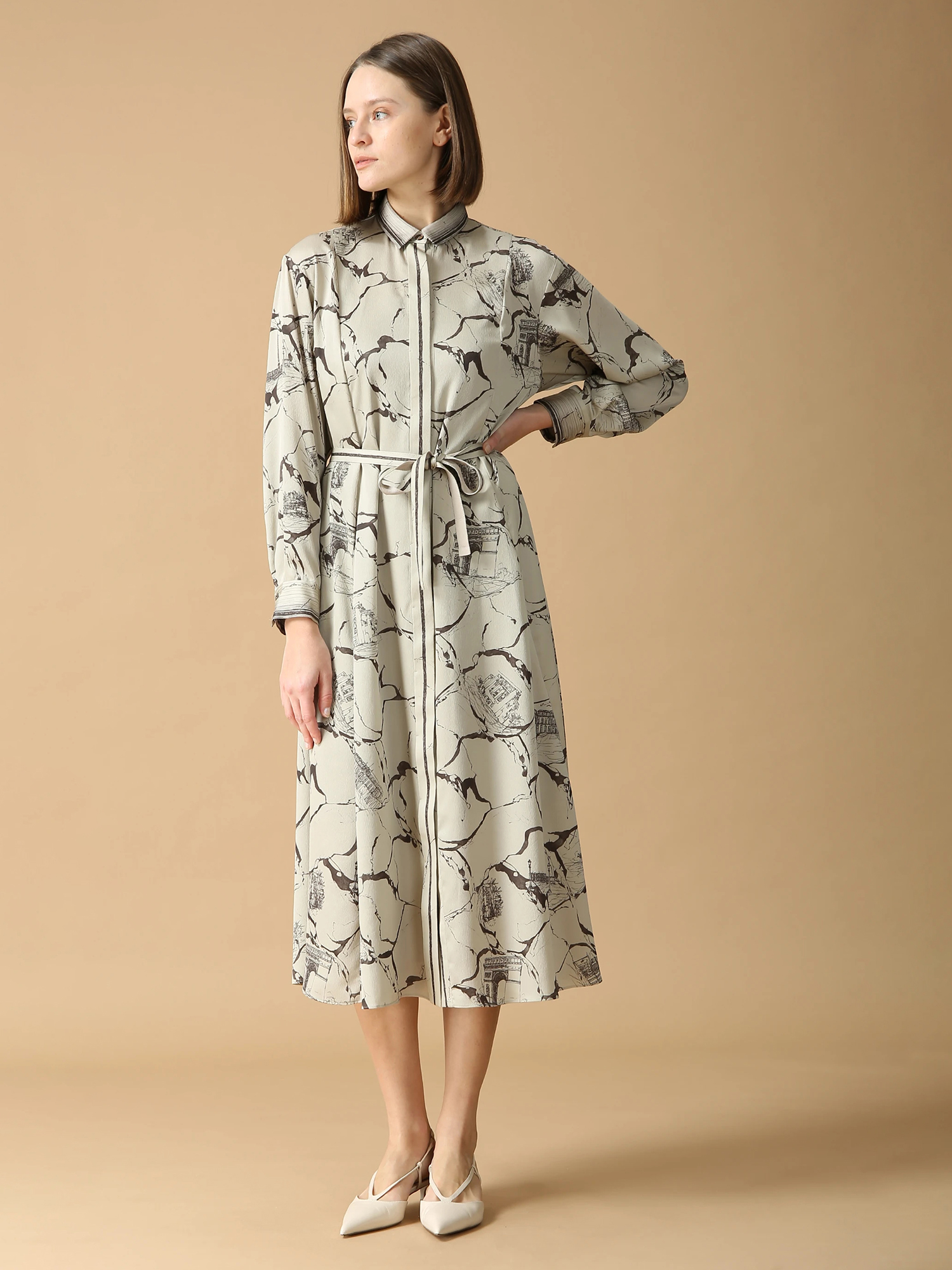 パネルプリントワンピース ｜ MORABITO BLANC（モラビトブラン）｜.K