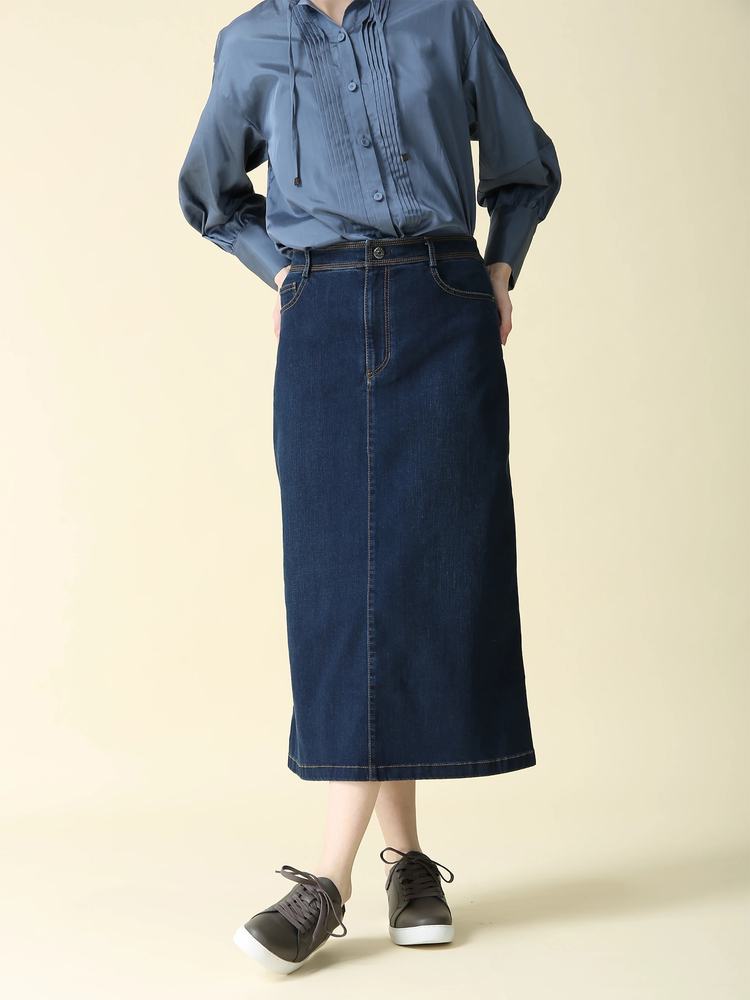 MORABITO BLANC(モラビトブラン) |【カタログ掲載】テクノロジー デニム スカート