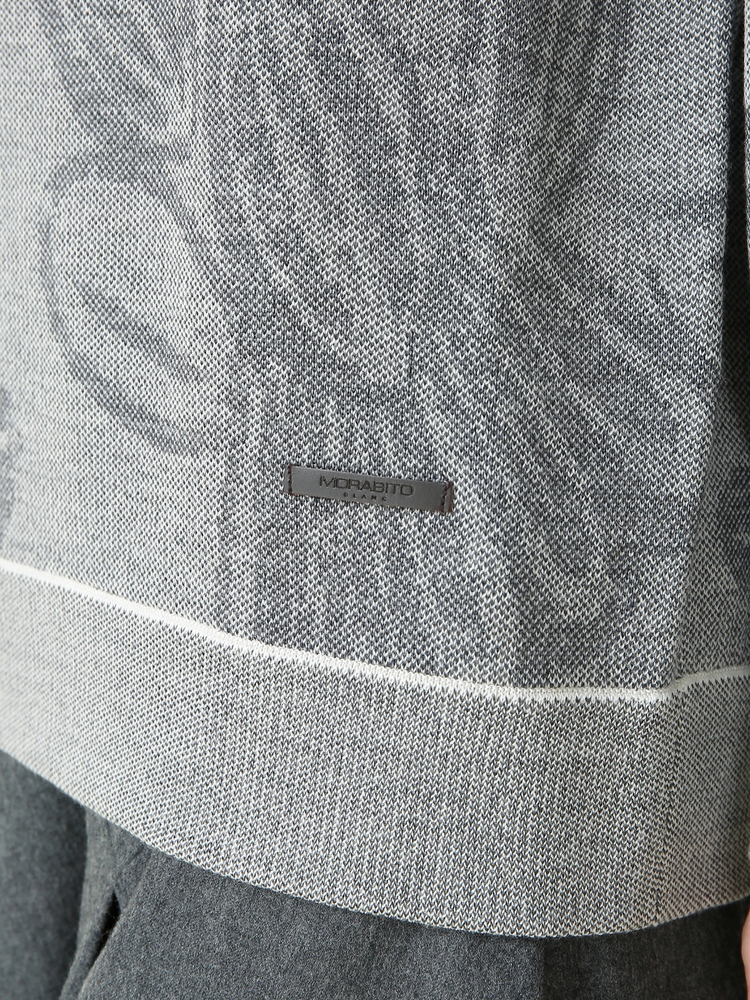 極美品 モラビト MORABITO ラメコットン素材ニット ロゴ刻印プレート 極美品 モラビト MORABITO ラメコットン素材ニット ロゴ刻印プレート