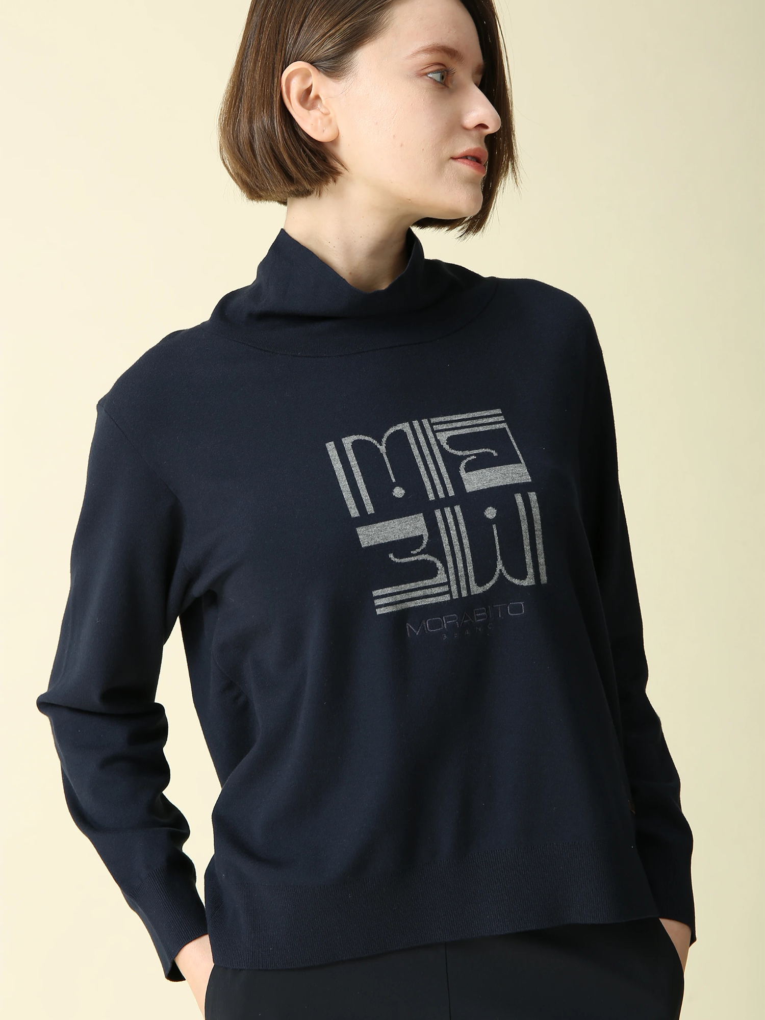 アテナ ハイネック ニット セーター ｜ MORABITO BLANC（モラビト