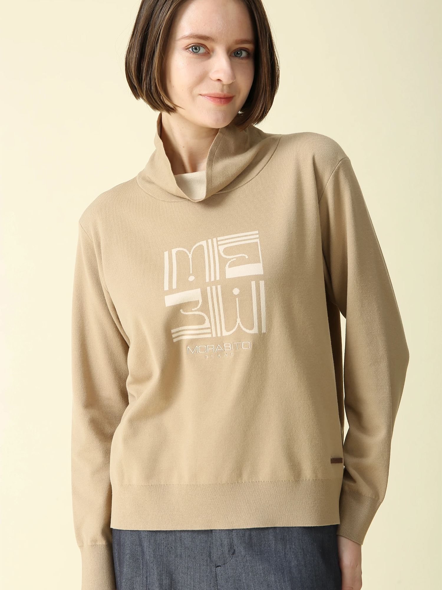 アテナ ハイネック ニット セーター ｜ MORABITO BLANC（モラビト