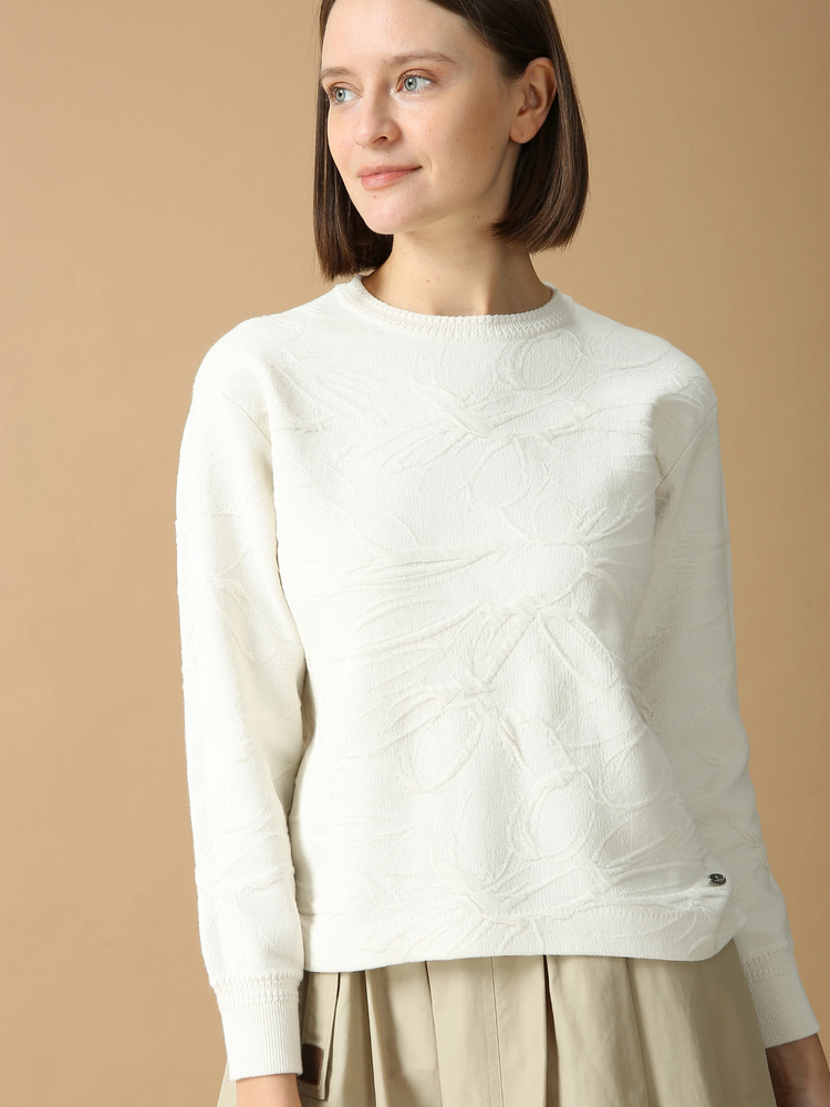 MORABITO BLANC(モラビトブラン) |モチーフジャカード ニット セーター