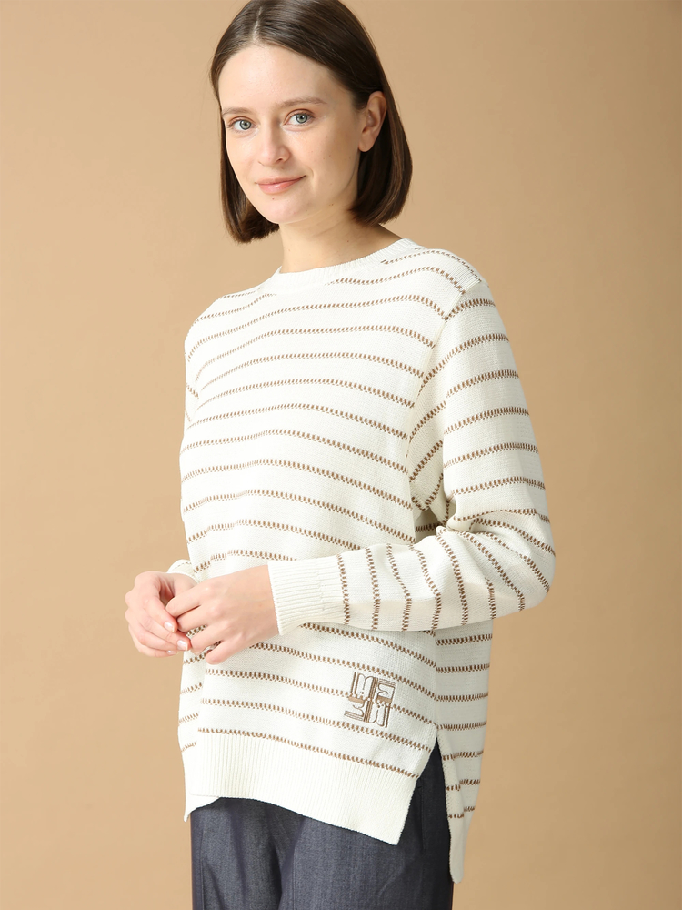 MORABITO BLANC(モラビトブラン) |VCコード ボーダー ニット セーター