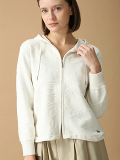 MORABITO BLANC(モラビトブラン) |モチーフジャカード ニット フーディ パーカー