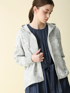 MORABITO BLANC(モラビトブラン) |モチーフジャカード ニット フーディ パーカー