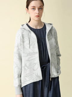 MORABITO BLANC(モラビトブラン) |モチーフジャカード ニット フーディ パーカー