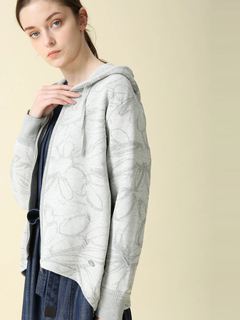 MORABITO BLANC(モラビトブラン) |モチーフジャカード ニット フーディ パーカー