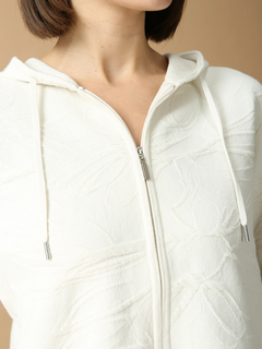 MORABITO BLANC(モラビトブラン) |モチーフジャカード ニット フーディ パーカー