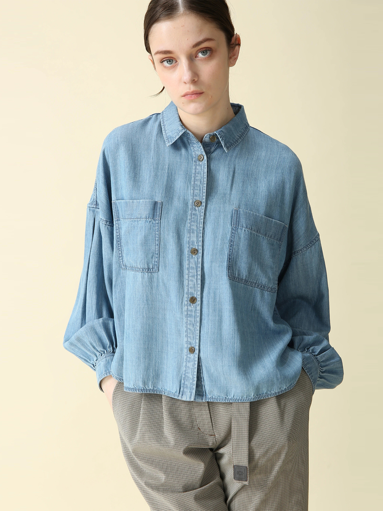 MORABITO BLANC(モラビトブラン) |【カタログ掲載】テンセルデニム ブラウス シャツ