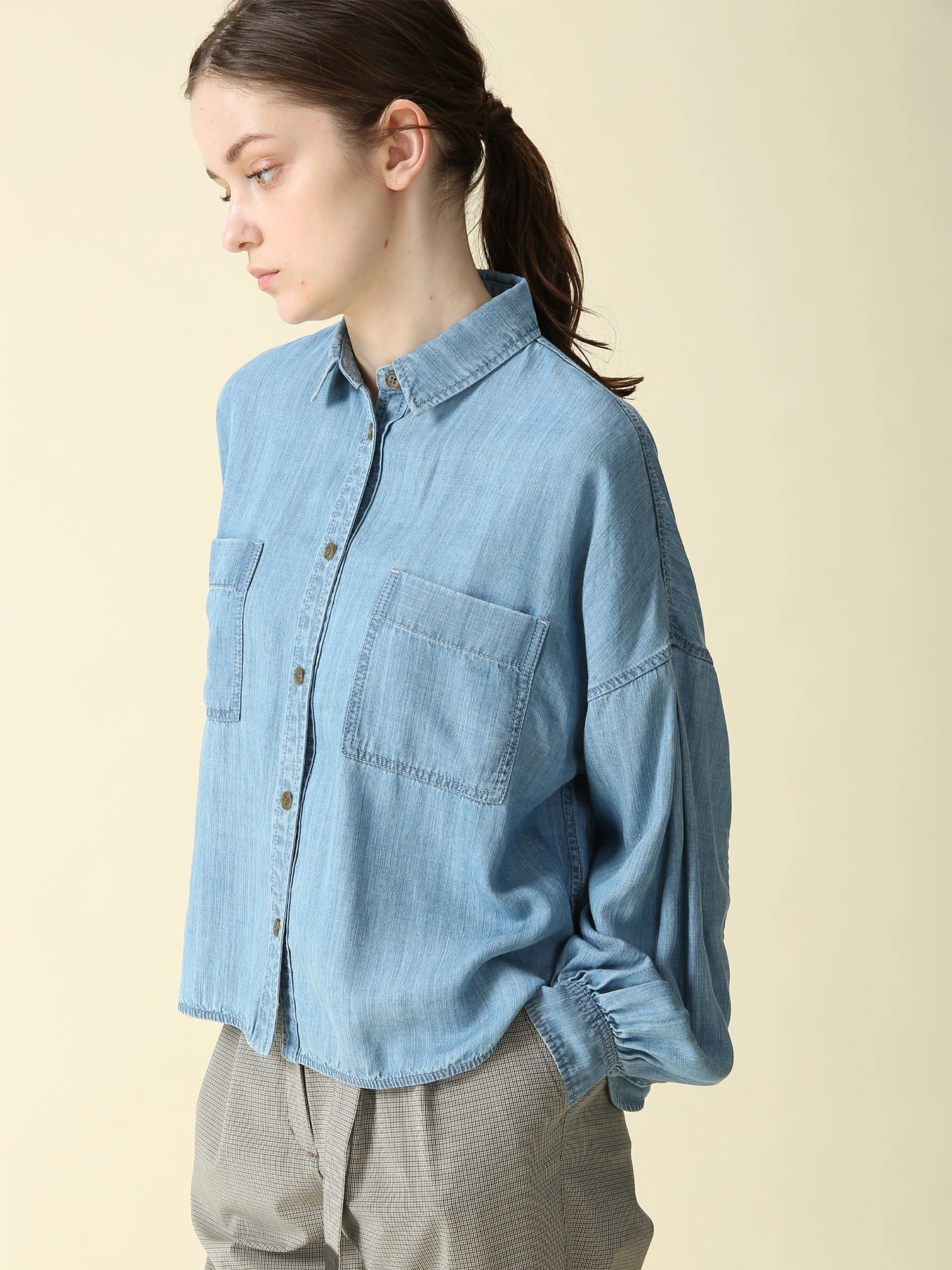 テンセルデニムブラウス ｜ MORABITO BLANC（モラビトブラン）｜.K