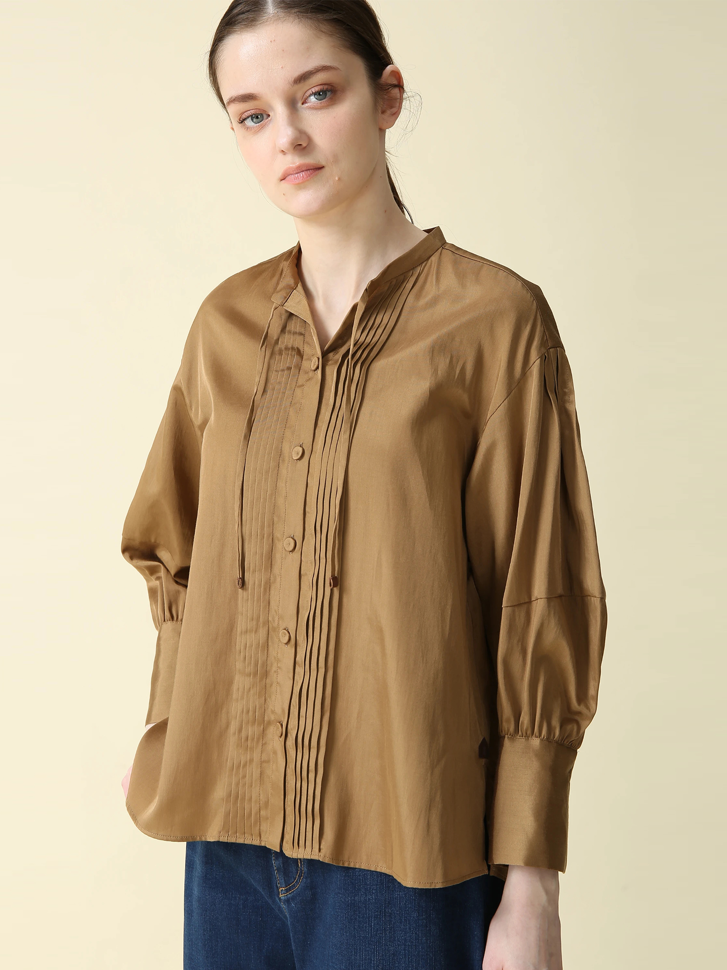 シルクライクサテンブラウス ｜ MORABITO BLANC（モラビトブラン）｜.K