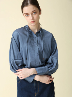 MORABITO BLANC(モラビトブラン) |【カタログ掲載】シルクライクサテン ブラウス シャツ