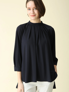 MORABITO BLANC(モラビトブラン) |アセテート強撚ポンチ プルオーバー ブラウス シャツ