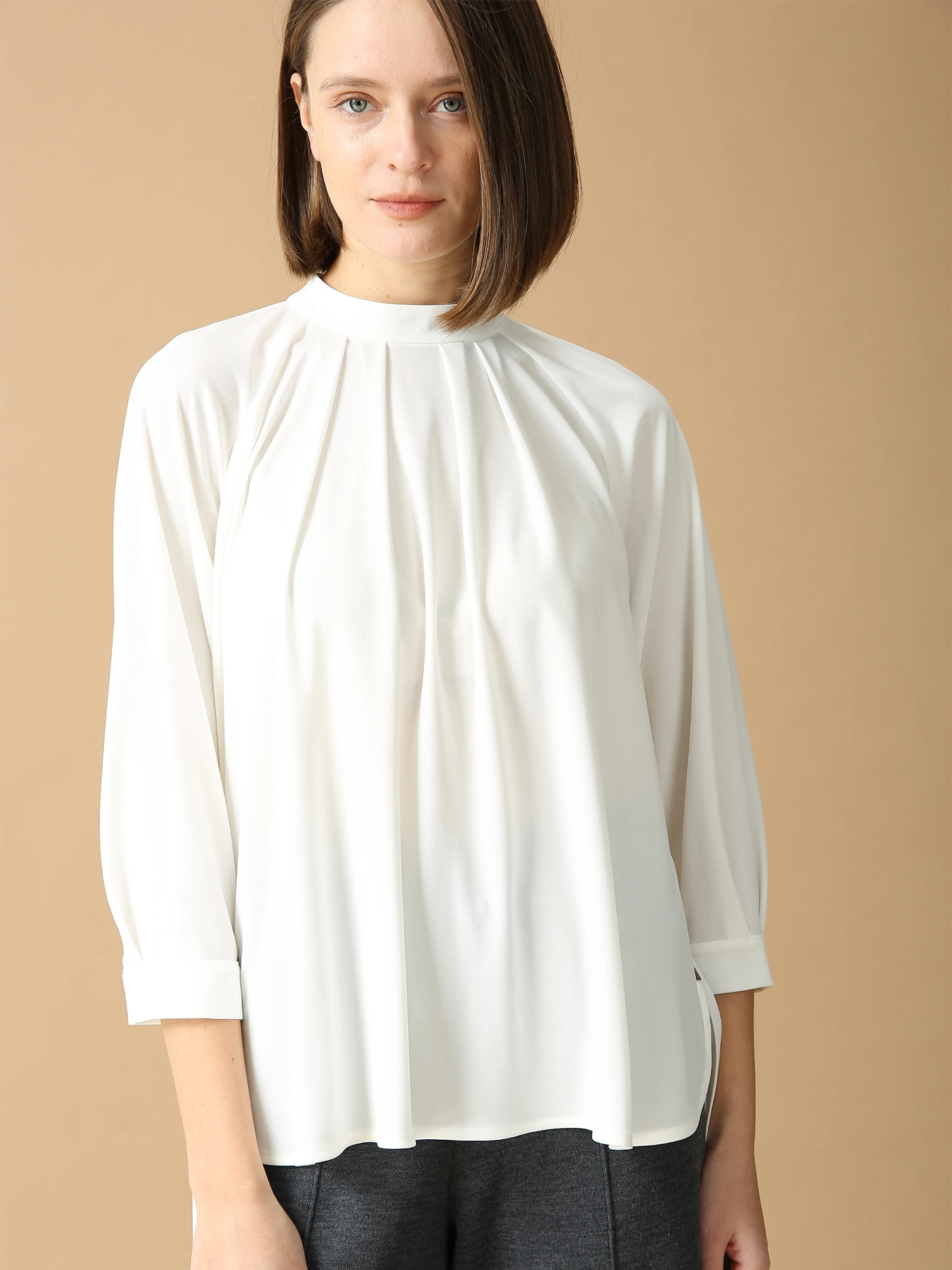 新品モラビトMORABITO・BLANC［KING］ブラウス９ アセテートキョウネンポンチプルオーバー ｜ MORABITO BLANC（モラビト