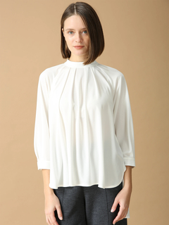 MORABITO BLANC(モラビトブラン) |アセテート強撚ポンチ プルオーバー ブラウス シャツ