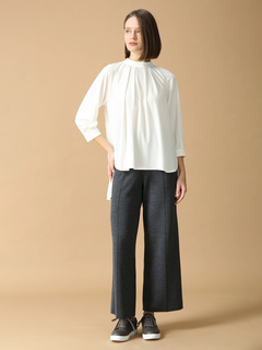 MORABITO BLANC(モラビトブラン) |アセテート強撚ポンチ プルオーバー ブラウス シャツ