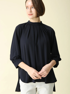 MORABITO BLANC(モラビトブラン) |アセテート強撚ポンチ プルオーバー ブラウス シャツ