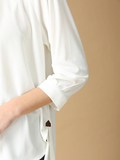 MORABITO BLANC(モラビトブラン) |アセテート強撚ポンチ プルオーバー ブラウス シャツ