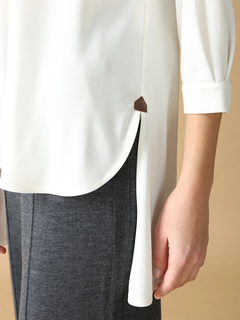 MORABITO BLANC(モラビトブラン) |アセテート強撚ポンチ プルオーバー ブラウス シャツ