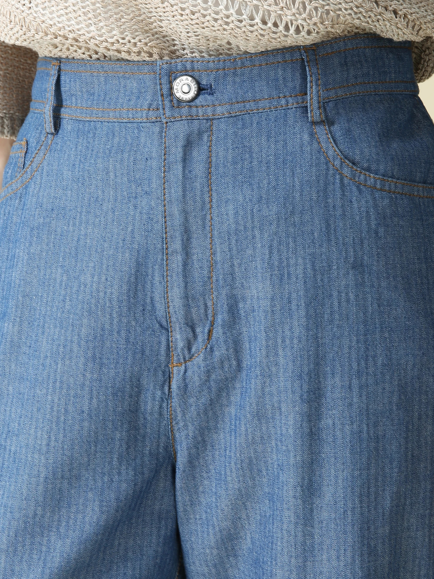 5oz ヘリンボーン デニム パンツ ｜ MORABITO BLANC（モラビトブラン