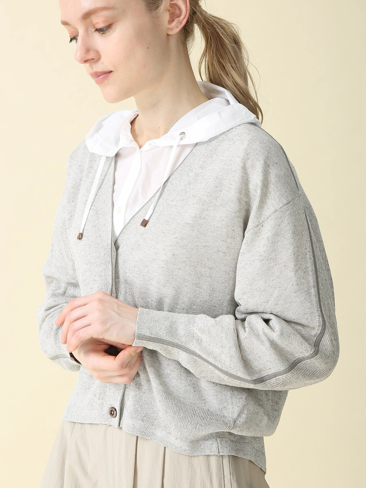 MORABITO BLANC(モラビトブラン) |ムーン ラメ入りニット カーディガン