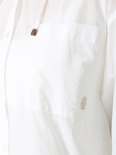 MORABITO BLANC(モラビトブラン) |ナイロンコットン タフタ フーディ ブラウス シャツ
