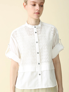 MORABITO BLANC(モラビトブラン) |ロゴエンブロイダリー ブラウス シャツ