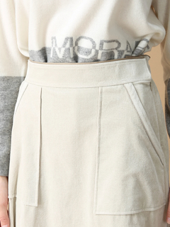 MORABITO BLANC(モラビトブラン) |シャンブレーコーデュロイ フレア スカート