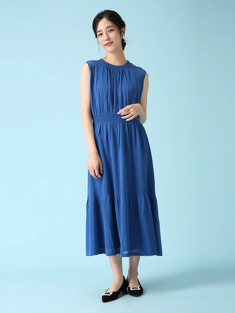 SALE 7/31(木)で終了】 シアーニット ワンピース ドレス