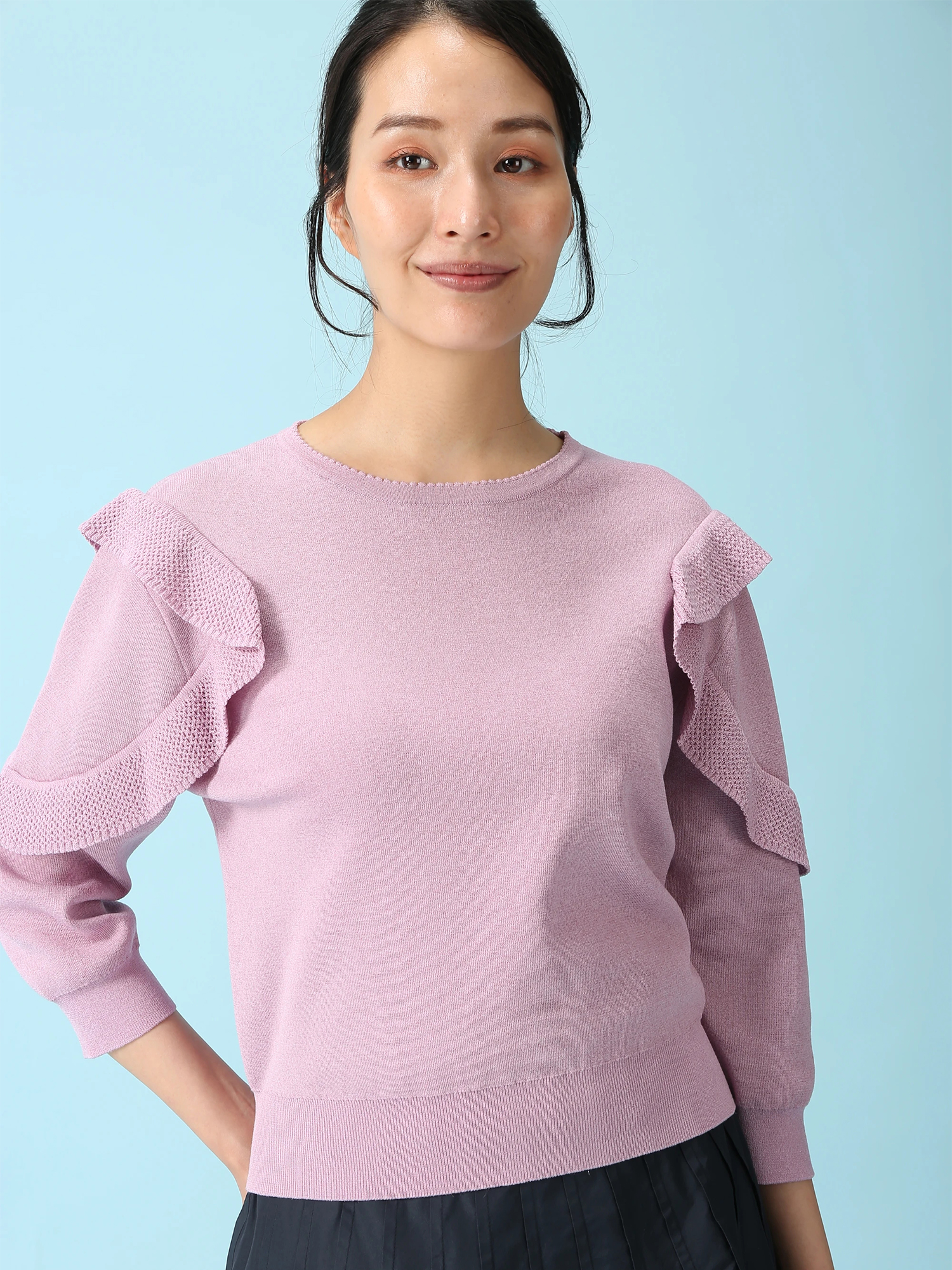 専用です掲載モラビト MORABITOBLANCニットジレ9~11¥47.300 シックスディーブ ミラノリブ ニット スカート ｜ MORABITO