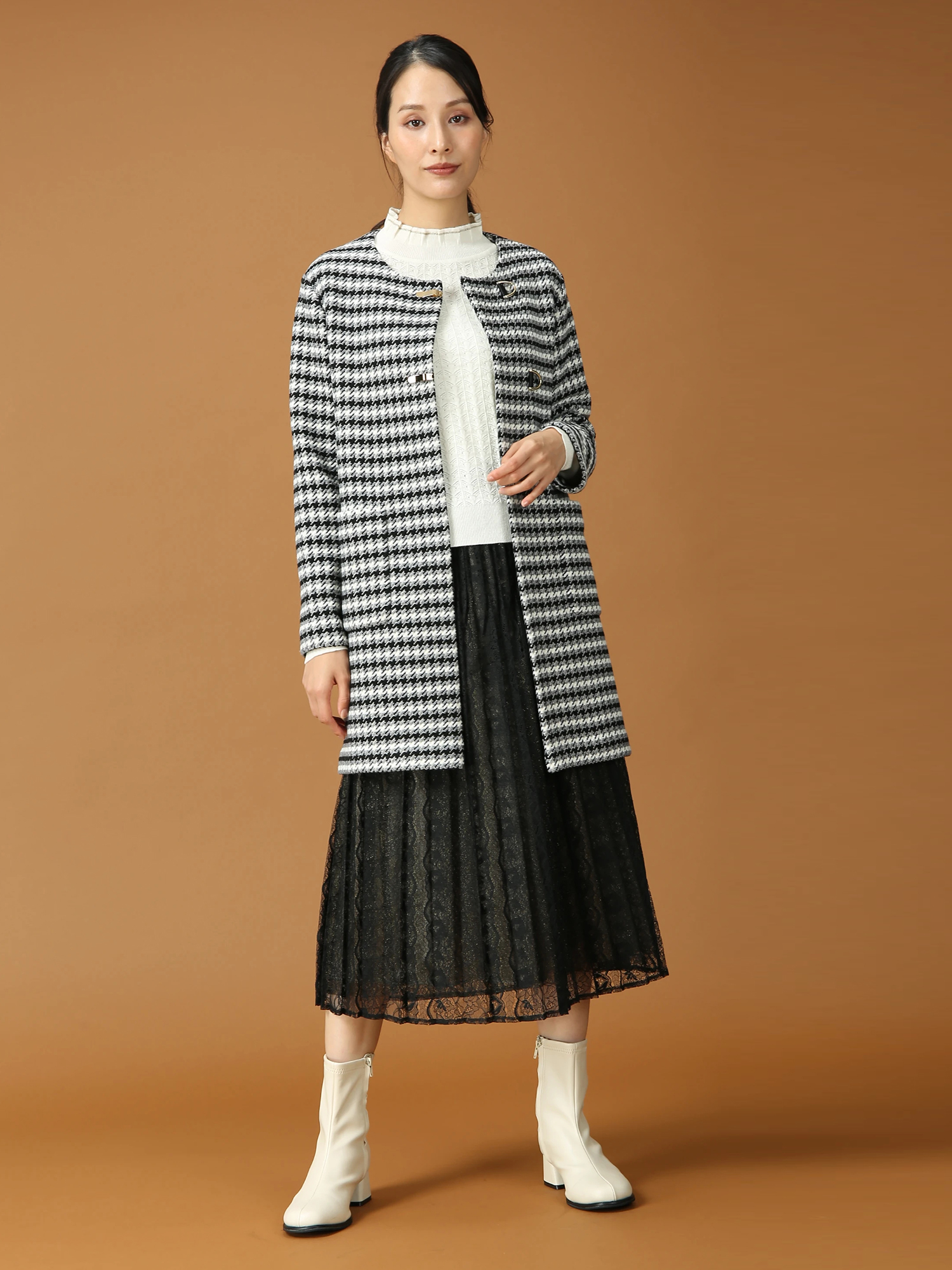 SALE 7/31(木)で終了】 フラワー ジャガード レース スカート
