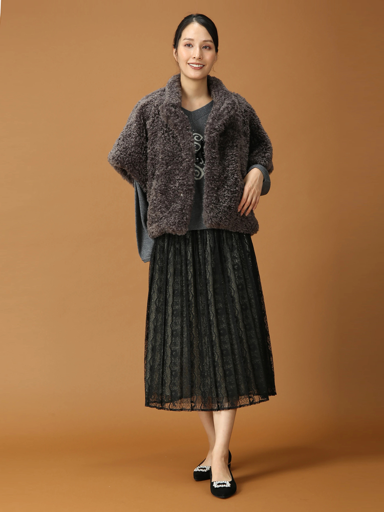 SALE 7/31(木)で終了】 フラワー ジャガード レース スカート