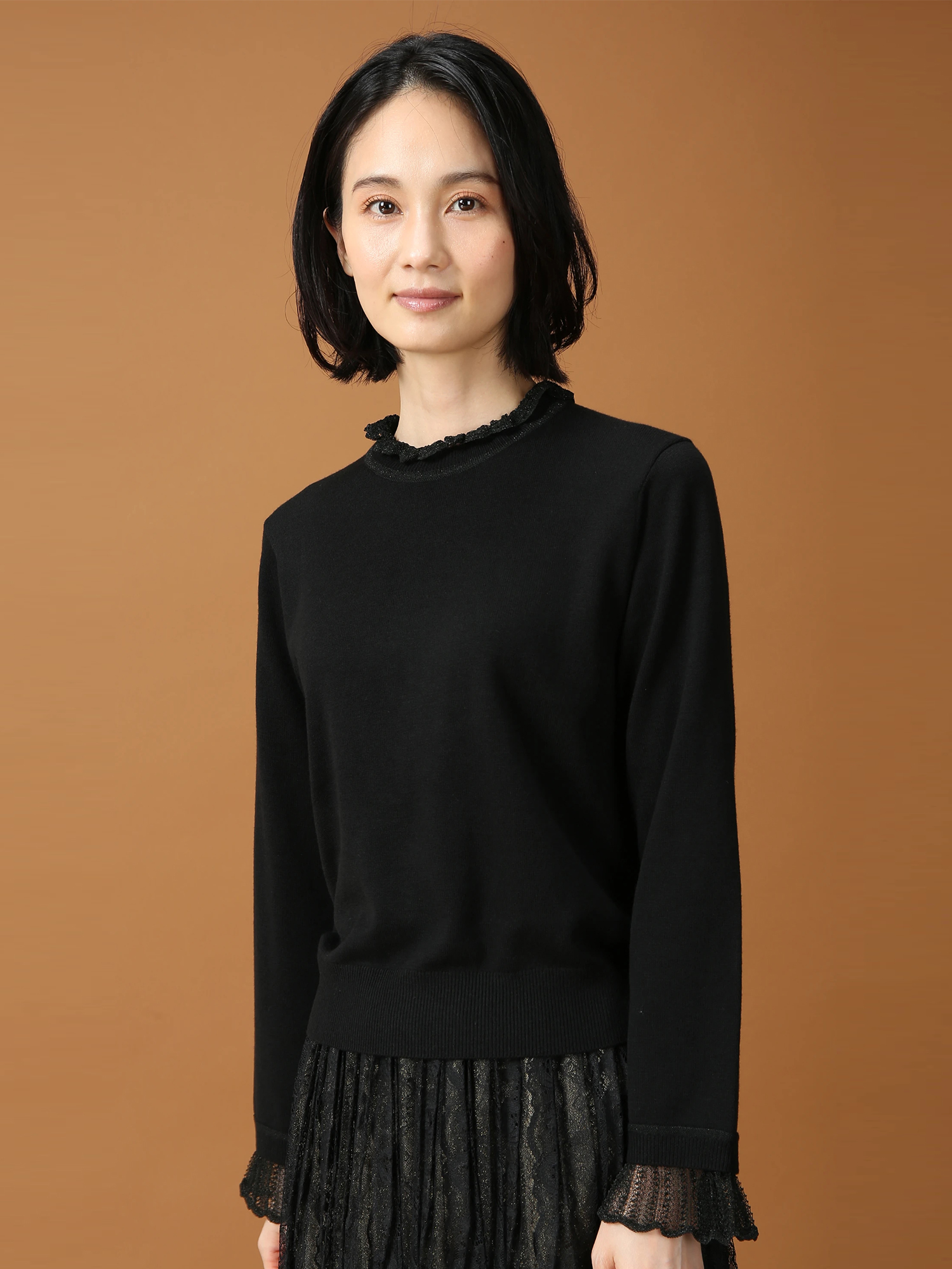 新品MORABITO PREMIER モラビトプルミエ　トップスセーターストール 美品✨MORABITO モラビト プルミエ ボリュームスリーブ ニット