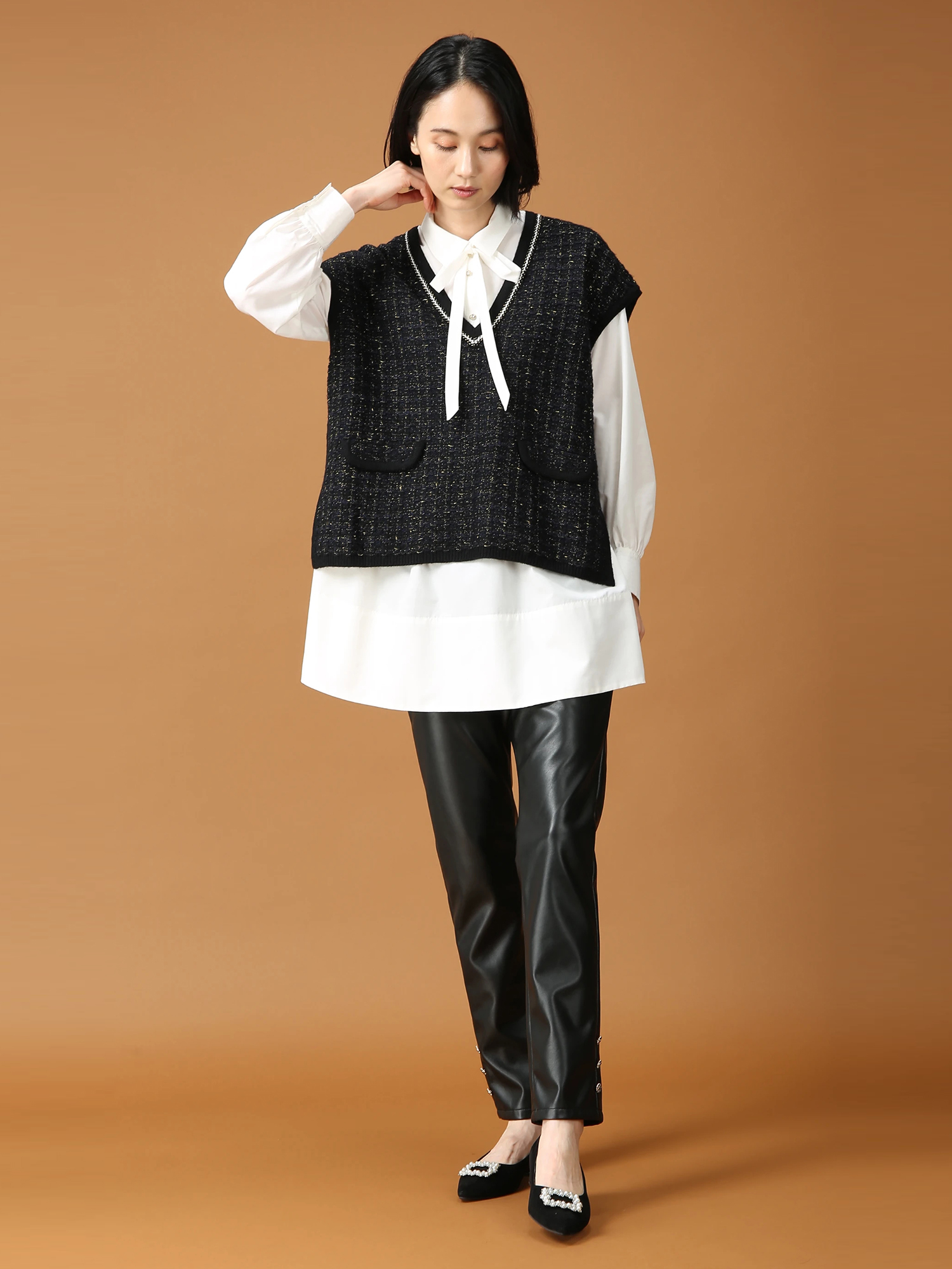 MORABIT 美品　モラビトスペル　38 ベスト・ジレ MORABIT 美品 モラビトスペル 38 ベスト・ジレ - メルカリ