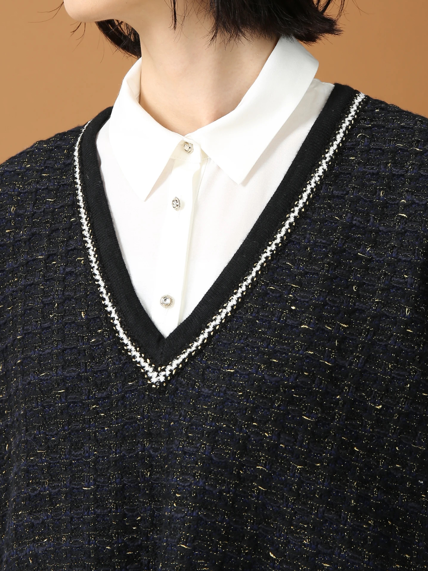 MORABIT 美品　モラビトスペル　38 ベスト・ジレ ツイーディー カシミヤ ジレ ベスト ｜ MORABITO SPELL