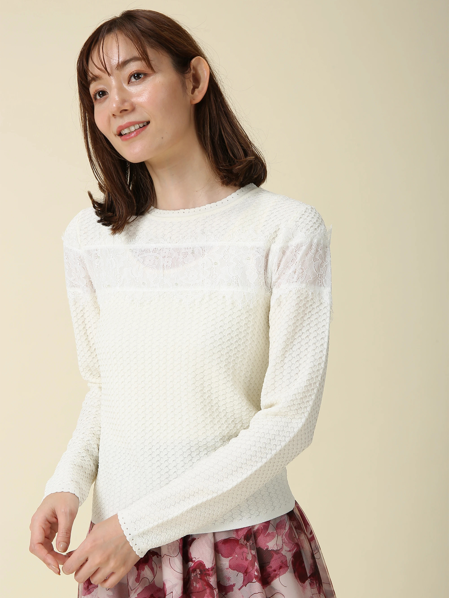 シアーレース ニット セーター ｜ MORABITO SPELL（モラビトスペル