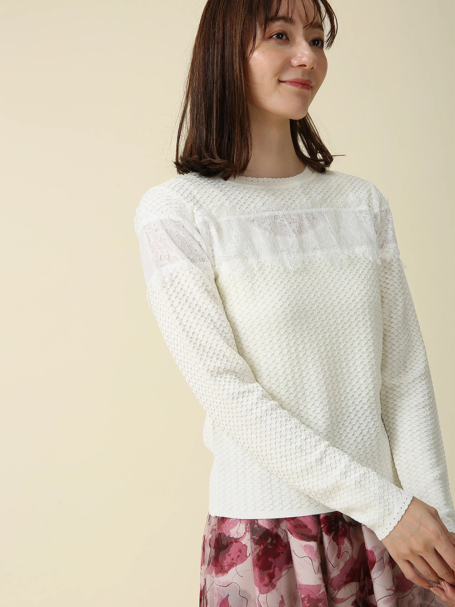 美品 モラビトMORABITO カシミヤ100%ニットセーター 38 MORABITO モラビト ニット セーター 38