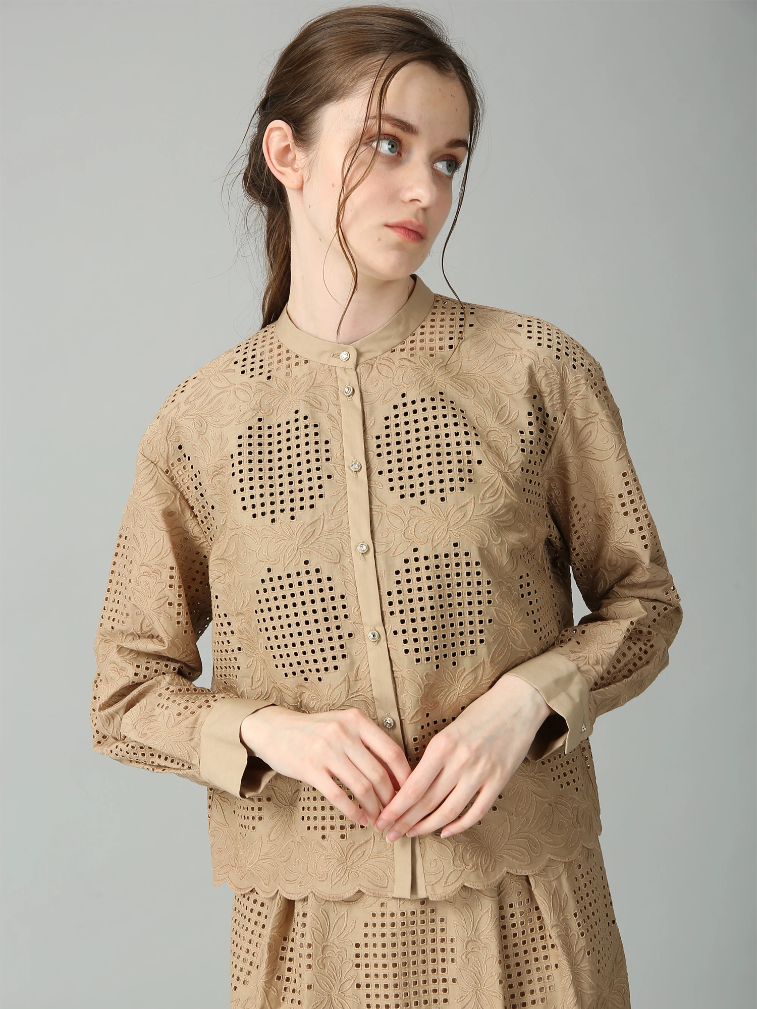 日本製】モチーフボーラー ブラウス シャツ ｜ MORABITO SPELL