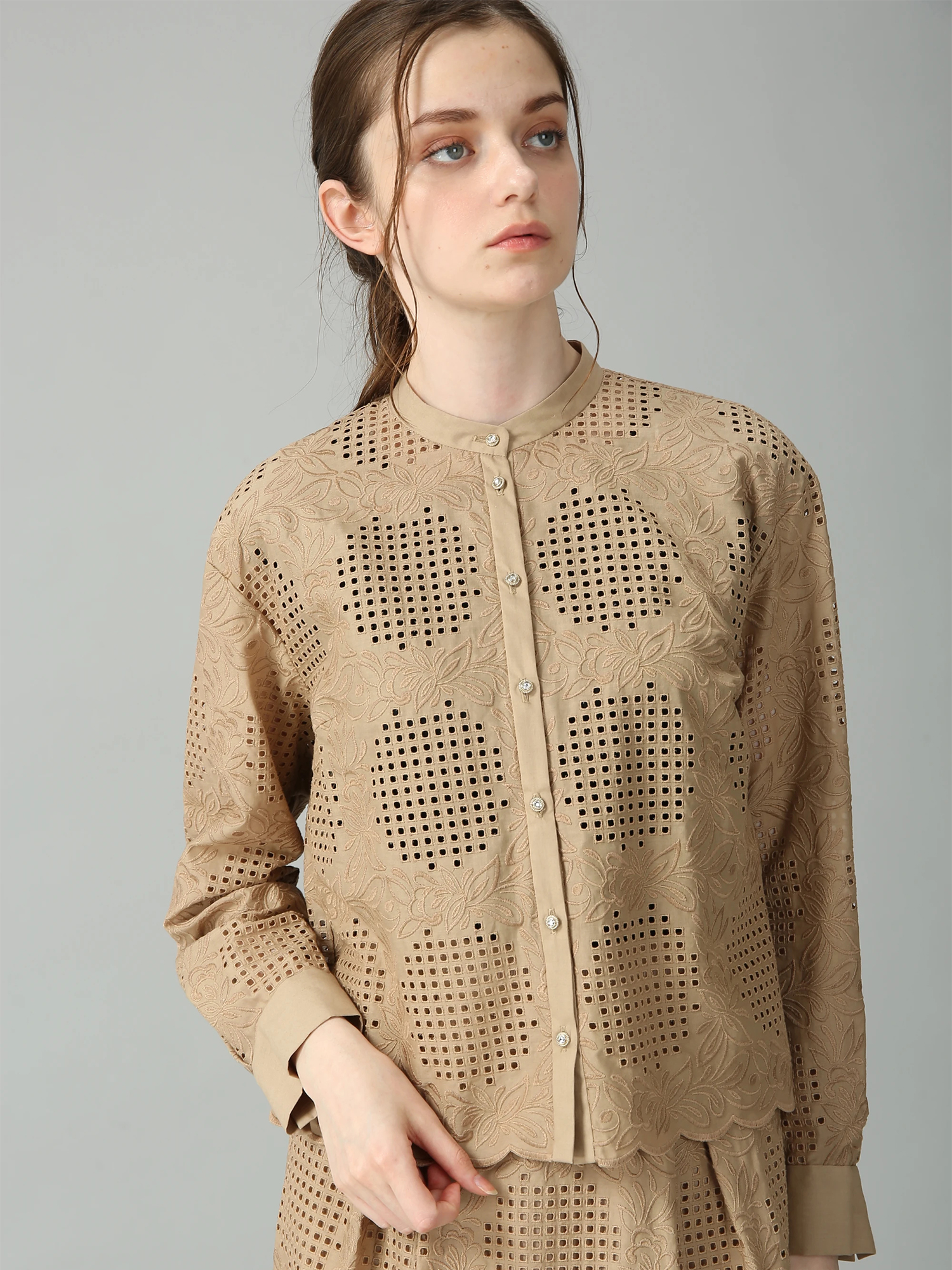 日本製】モチーフボーラー ブラウス シャツ ｜ MORABITO SPELL