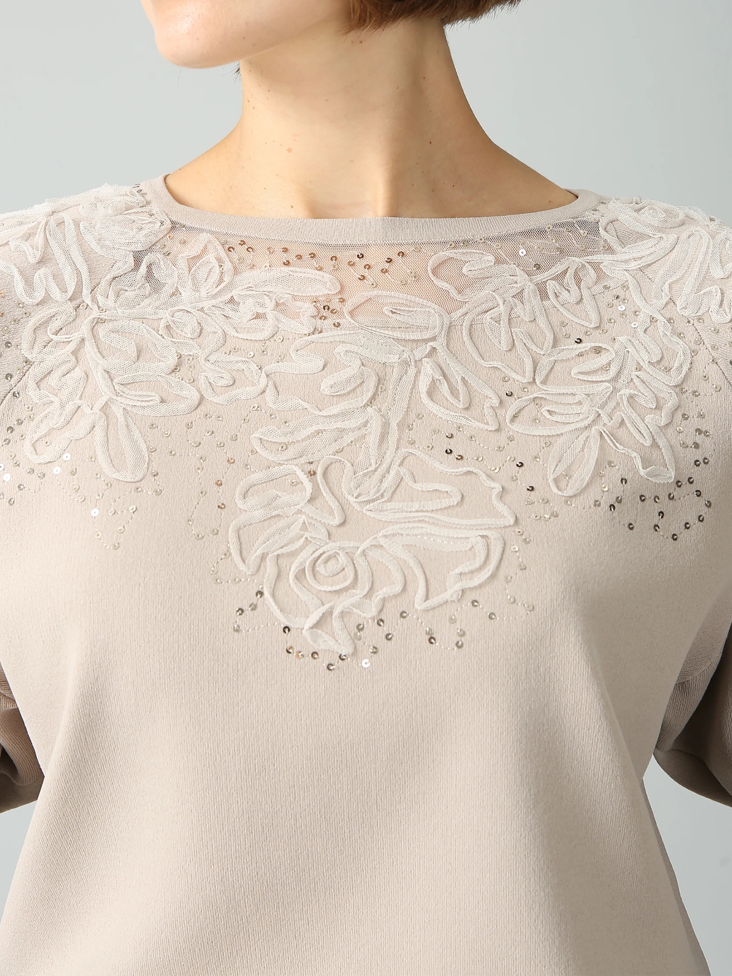 ハーモニーエンブロイダリー ニット セーター ｜ MORABITO SPELL