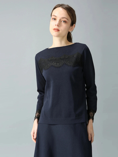 MORABITO SPELL(モラビトスペル) |レースドッキング ニット セーター