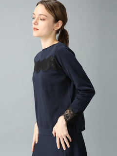 MORABITO SPELL(モラビトスペル) |レースドッキング ニット セーター