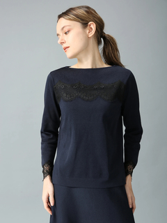 MORABITO SPELL(モラビトスペル) |レースドッキング ニット セーター