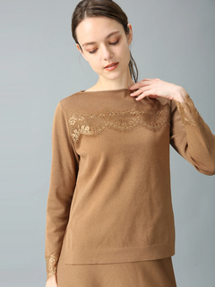 MORABITO SPELL(モラビトスペル) |レースドッキング ニット セーター