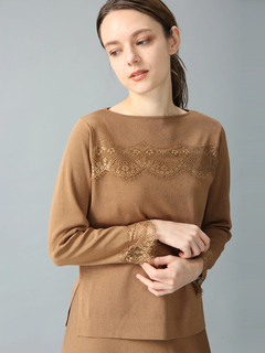 MORABITO SPELL(モラビトスペル) |レースドッキング ニット セーター