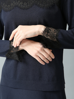 MORABITO SPELL(モラビトスペル) |レースドッキング ニット セーター