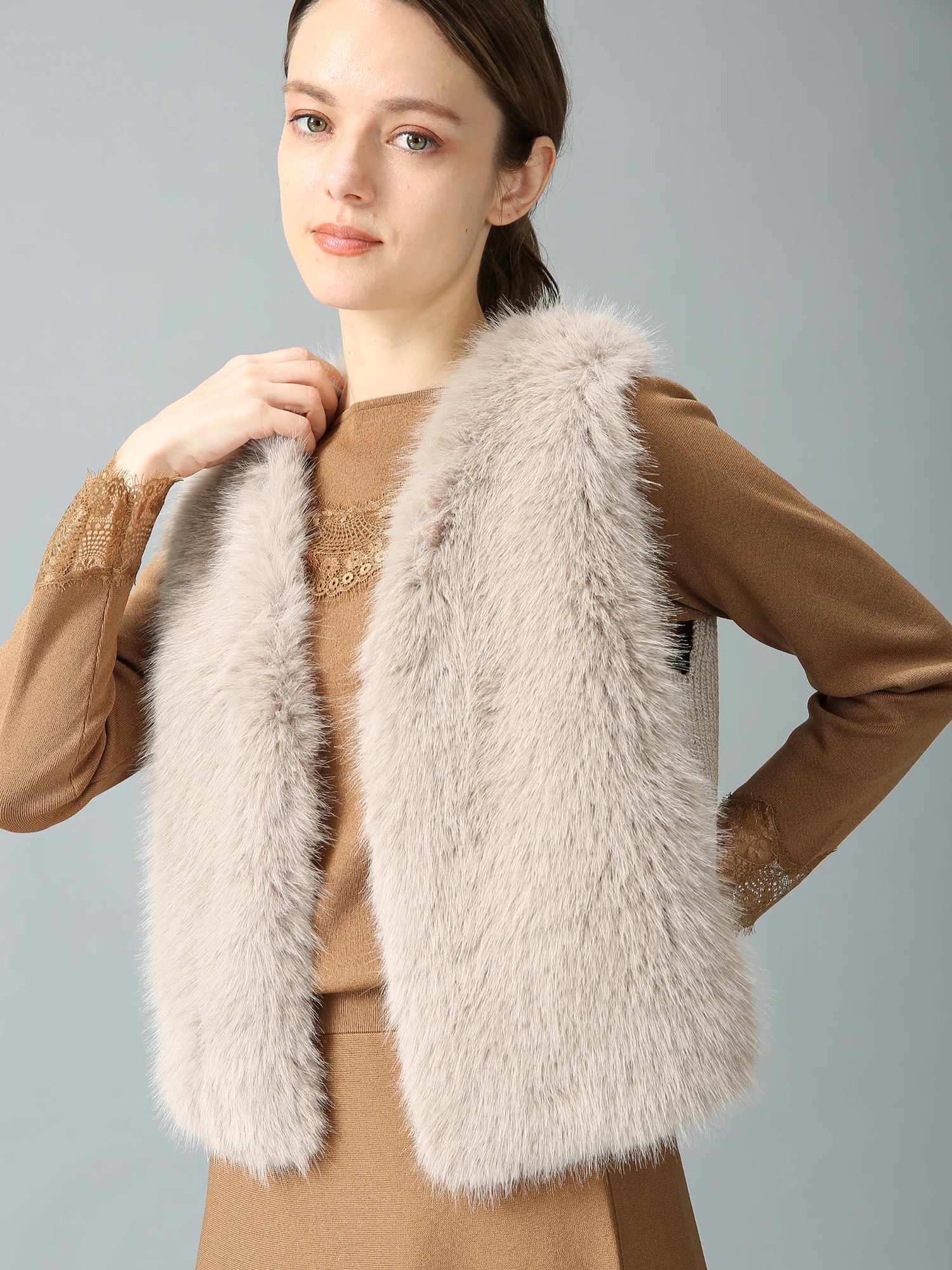 メープルファー ジレ ベスト ｜ MORABITO SPELL（モラビトスペル）｜.K