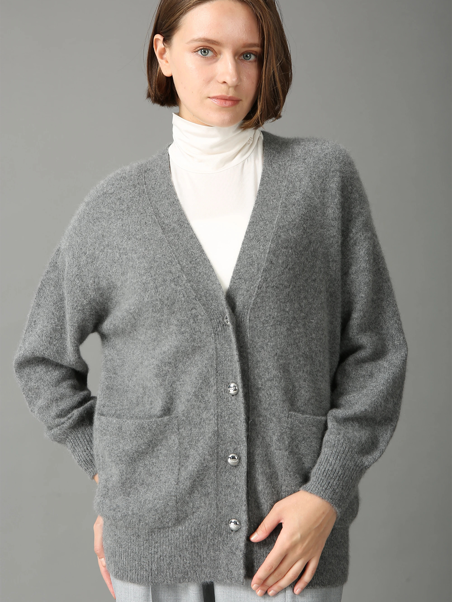 エクラ掲載】 ダーウィン ウール/フォックス カーディガン ニット