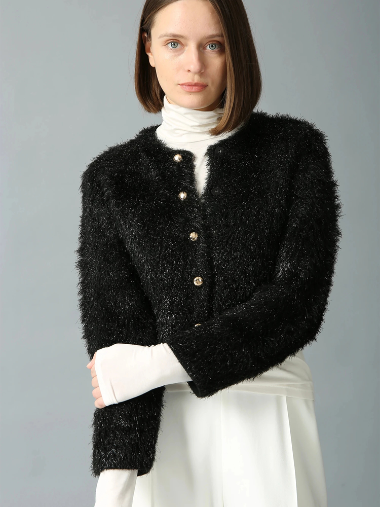 MORABITO SPELL(モラビトスペル) |メタリック フェザーヤーン カーディガン