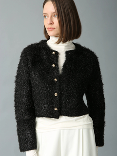 MORABITO SPELL(モラビトスペル) |メタリック フェザーヤーン カーディガン